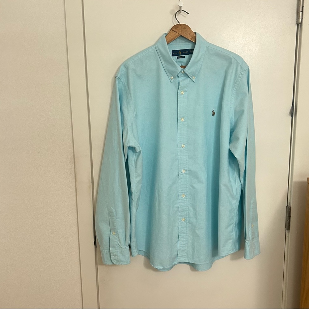 Ralph Lauren Classic Fit Oxford L/S Shirt
Sz: XXL Aqua Color